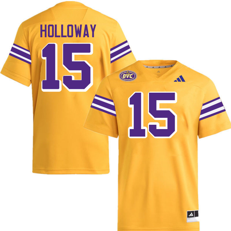 Tennessee Tech Golden Eagles #15 Tre Holloway College Football Jerseys,Uniforms-Gold